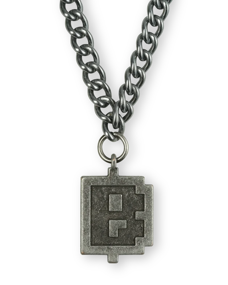 'BLUM' logo necklace